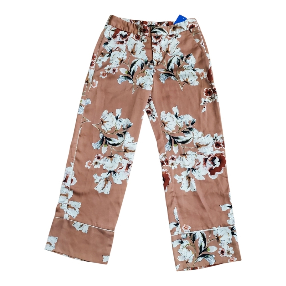 Zara Basic Collection Dusty Rose Pink Floral Silk… - image 2